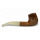 Cachimbo Bertoldi Elite Natural Curvo Peça Única